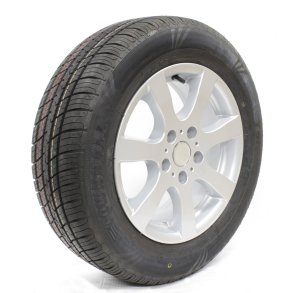 Hjul 195/65R15. 5-huls.Alu 7-eger slv