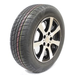 Hjul 195/65R15. 5-huls.Alu 7-eger sort/poleret