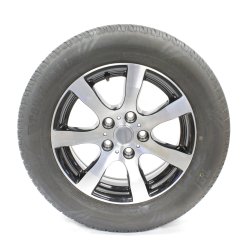 Hjul 195/65R15. 5-huls.Alu 7-eger sort/poleret