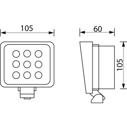 Kraftig LED Arbejdslampe