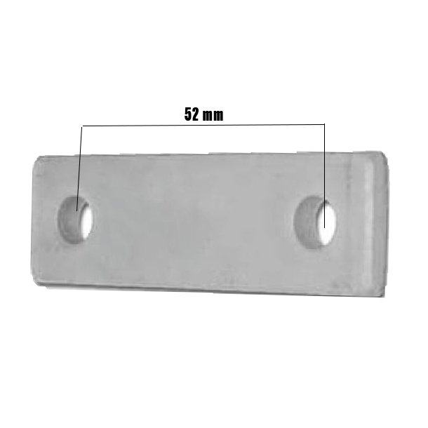Plade til U-bjle (52 mm hulsafstand)