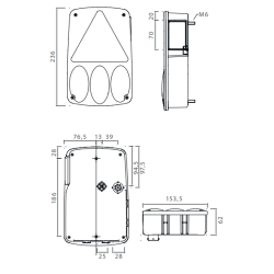 Asp&ouml;ck Earpoint IV med tge og baklys, Venstre