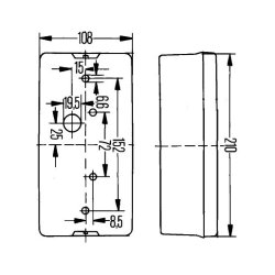 Trailer baglygte med Baklys