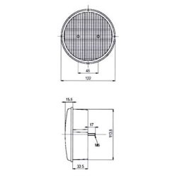 Trailer baglygte Diode Bak/Tge, Venstre