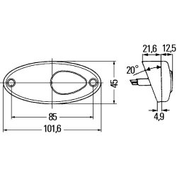 HELLA LED Positionslygte med holder