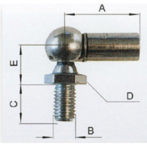 Vinkelkugleled f/dmper